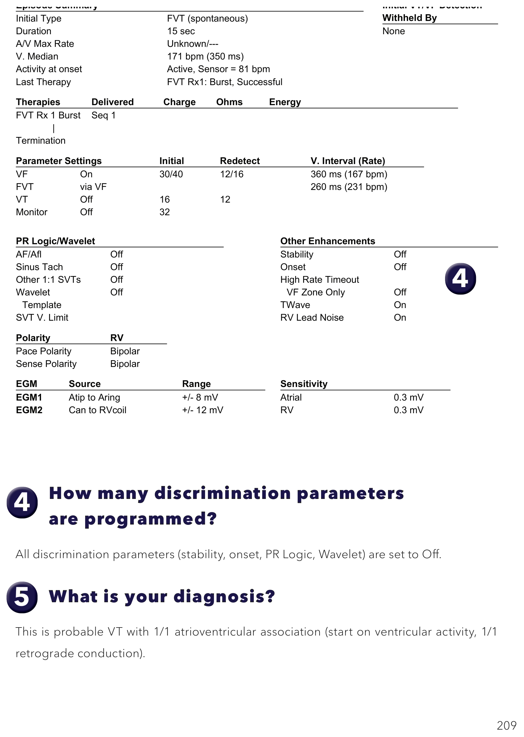 Medtronic ICD electrogram, segment 1 of 1 — Discrimination and conduction disorders