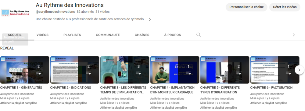 Chaîne YouTube "Au Rythme des Innovations"